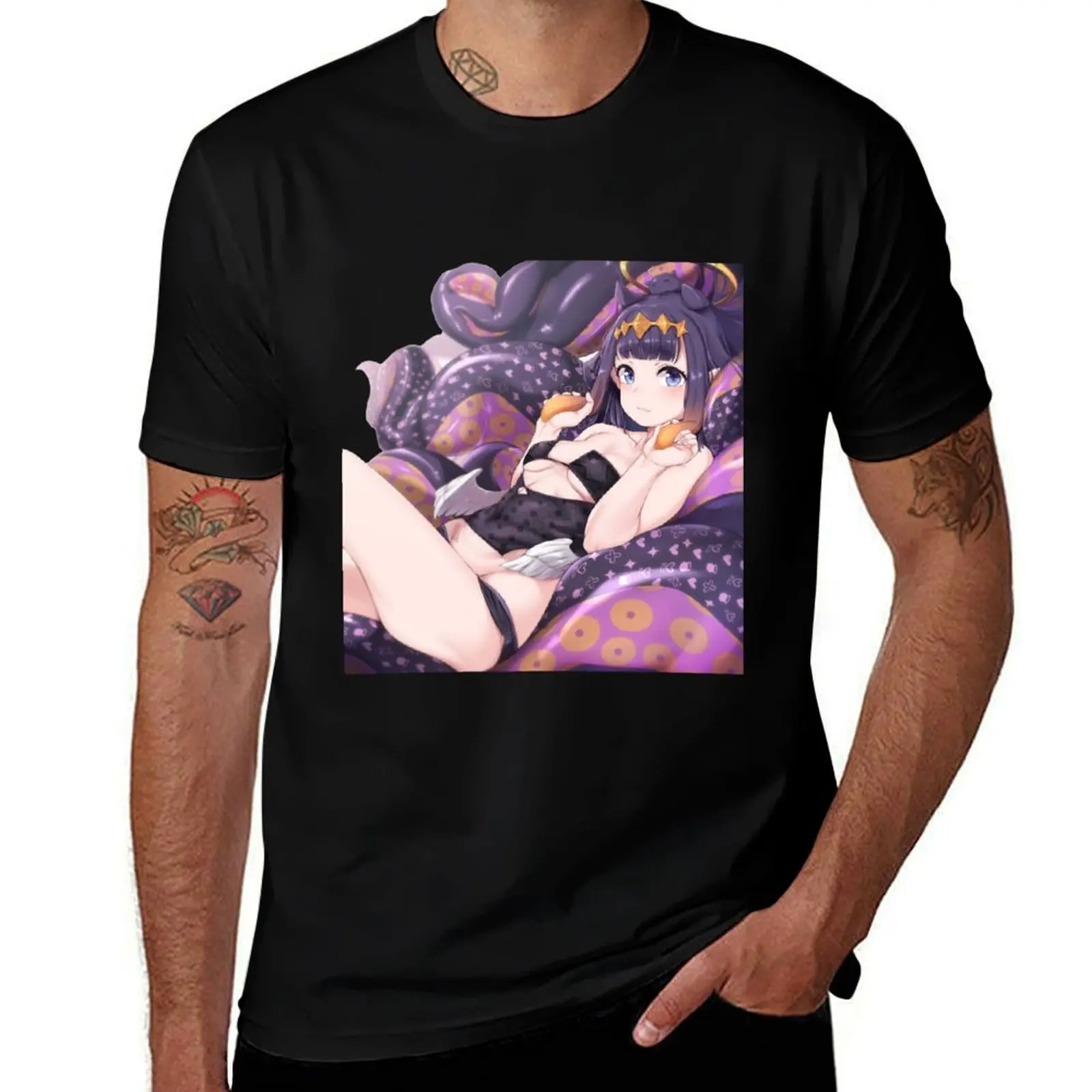 

Ninomae Ina'nis Peeker - Holo Tentacle Bed T-Shirt t shirts for man pack white man t shirt summer man t shirts cotton T-Shirt