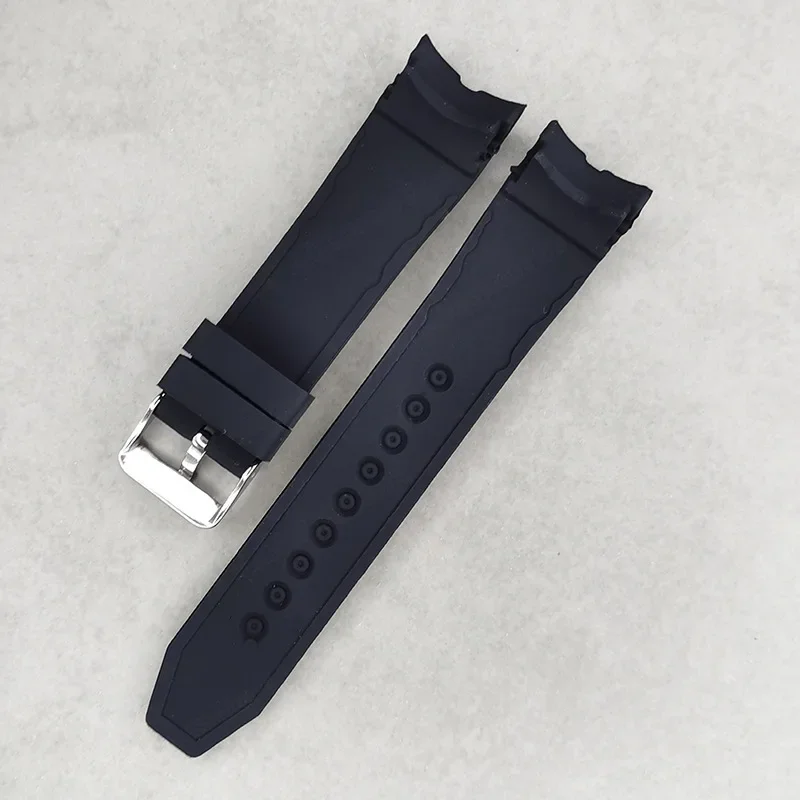 Soft Rubber Watch Strap for Seiko No.5 Water Ghost 22mm 24mm 26mm Curved End Watchband Waterproof Men Sports Universal Bracelet