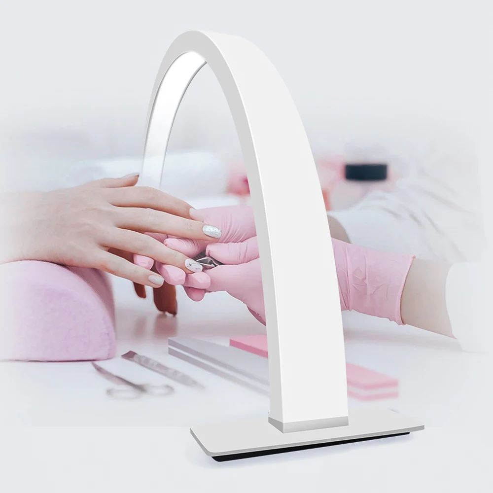 

22-дюймовая светодиодная лампа-полумесяц 36 Вт для настольного использования, 2700K-5600K, регулируемая яркость, для видеосъемки