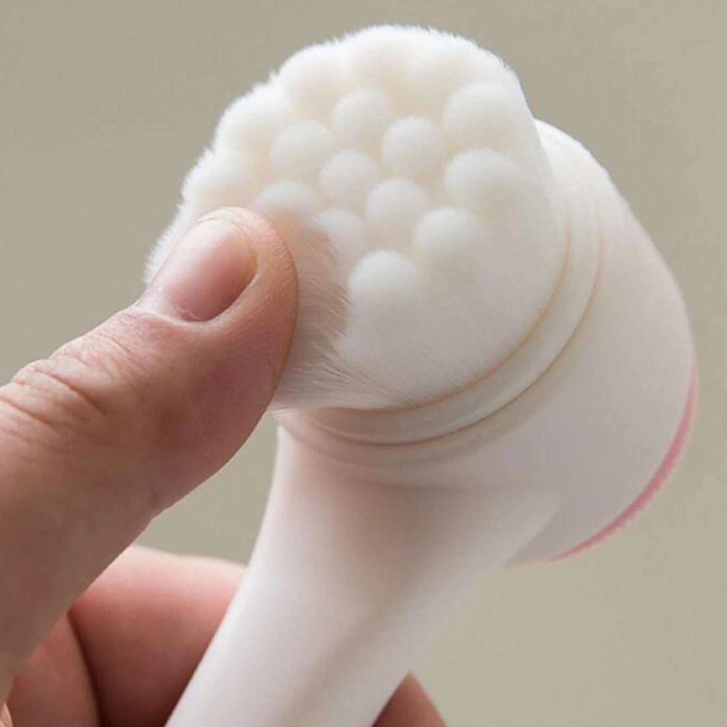 Brosse nettoyante pour le visage en silicone souple double face pour un nettoyage en profondeur des pores et une exfolie douce - 1 pièce