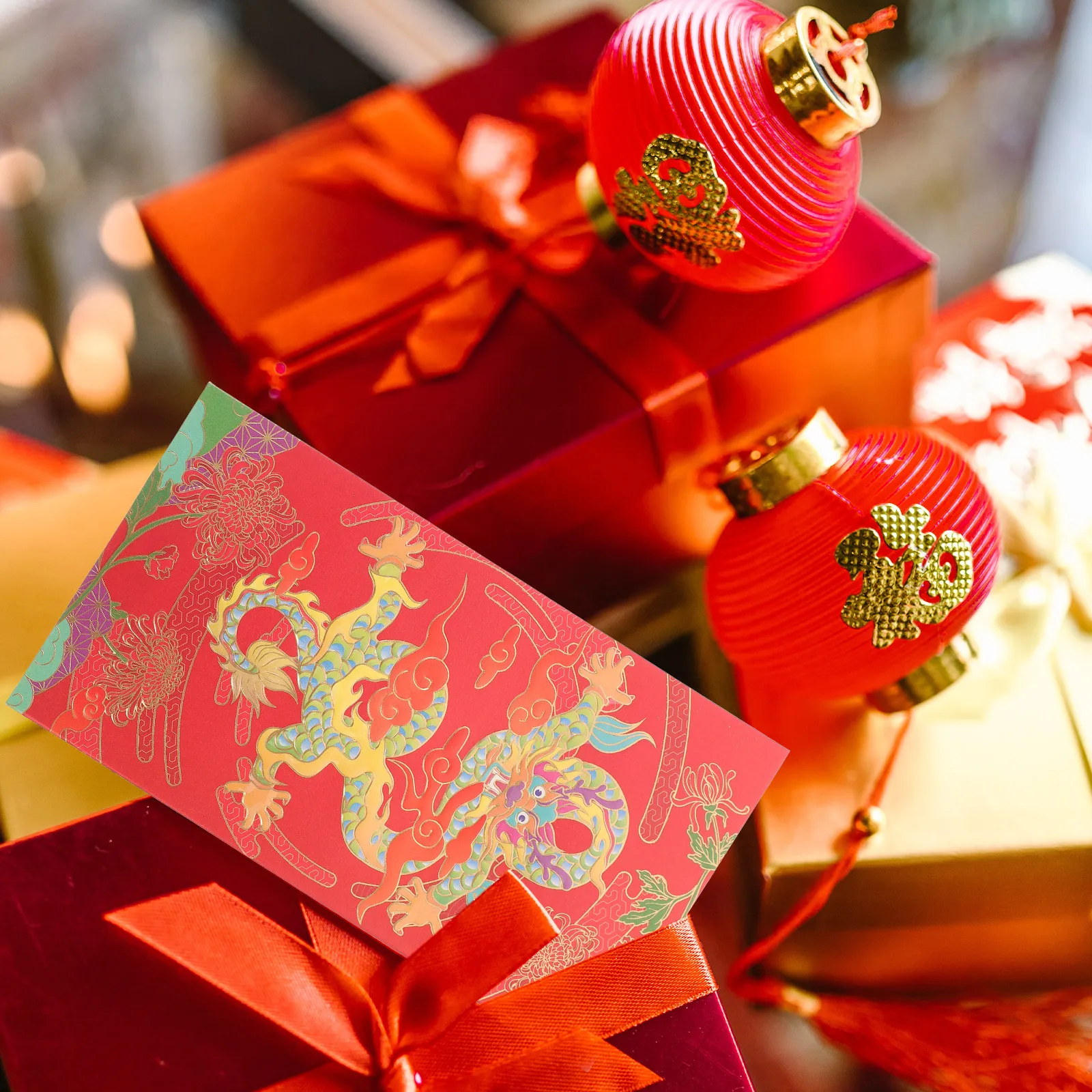 

6Pcs Chinese New Year Red Envelopes Festive Atmosphere Red Luck Money Bags for Special Occasions Chinese New Year Envelopes