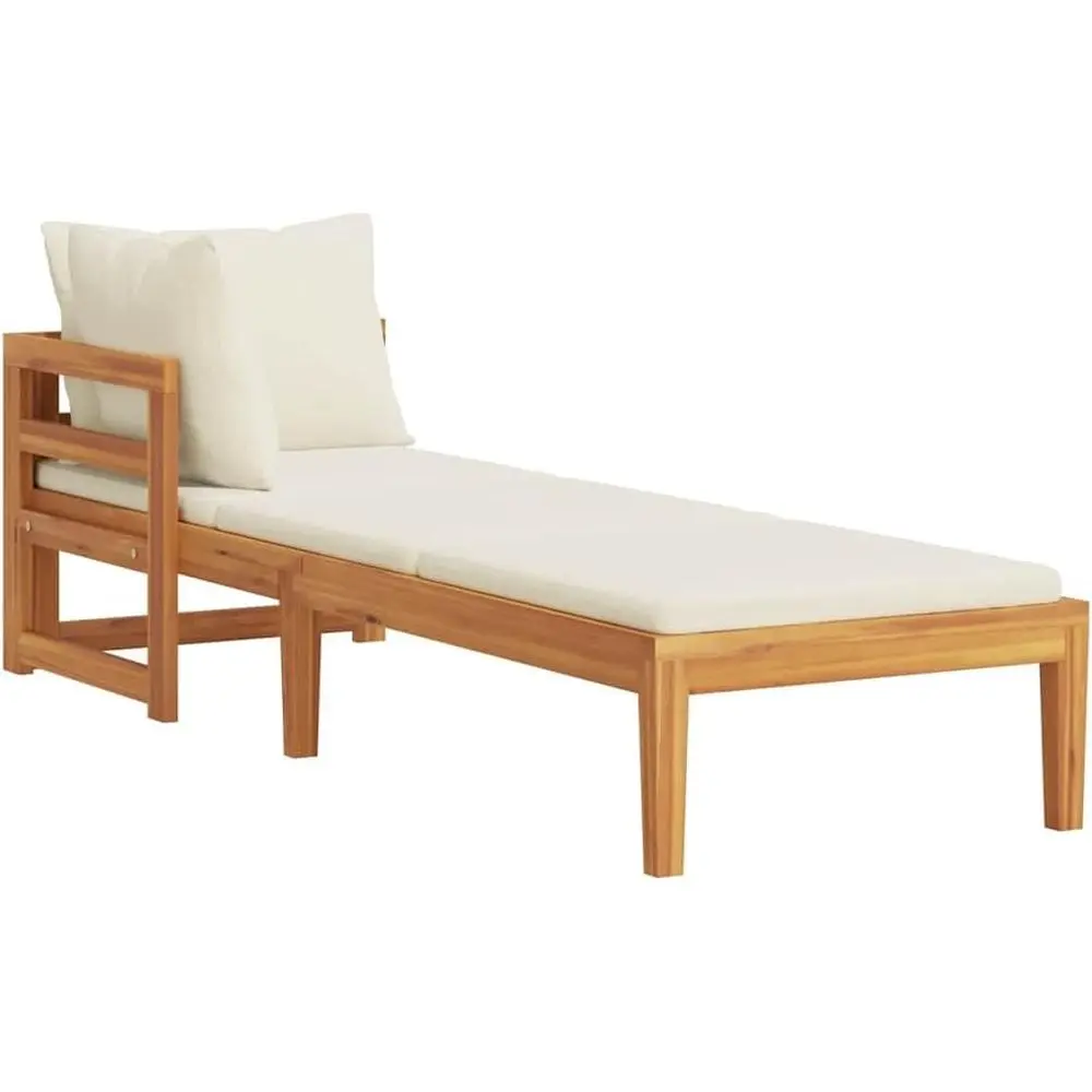 

Patio Sun Lounger, Patio Lounge Chair with Cushion and Pillow, Sunbed with Armrests, Sun Chair or Outdoor Garden Poolside, Rusti