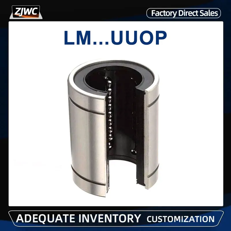 1PC LM10UUOP LM12UUOP LM16UUOP LM20UUOP LM25UUOP LM30UUOP LM35UUOP LM40UUOP 45mm Open Type Bearing Linear Bushing for Rods Shaft