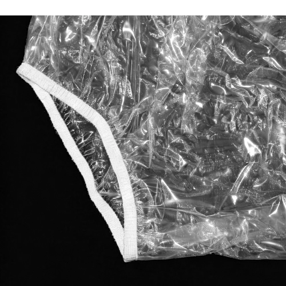 Reusable Waterproof PVC Adult  Diaper Coat Waterproof Incontinence Pants Diaper Plastic super transparent
