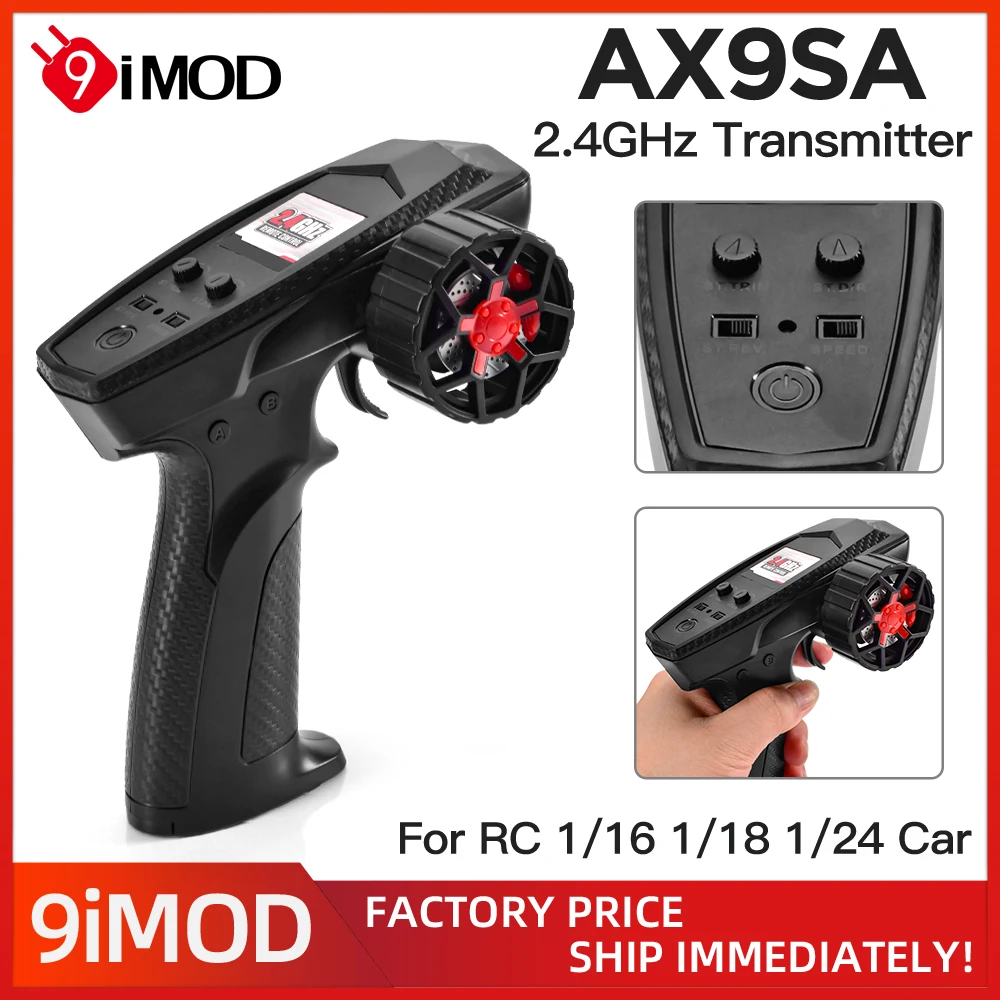 9imod-ax9sa-24chz-ラジオ送信機-4-チャンネルリモコン-100-メートル受信機ライトコントロール付き-rc-1-16-1-18-1-24-車用