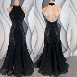 Latin Dance Dress Black Women High-End Custom Latin Dance Dress Stage Performance Wear Ballroom Competition Costumes SL7061