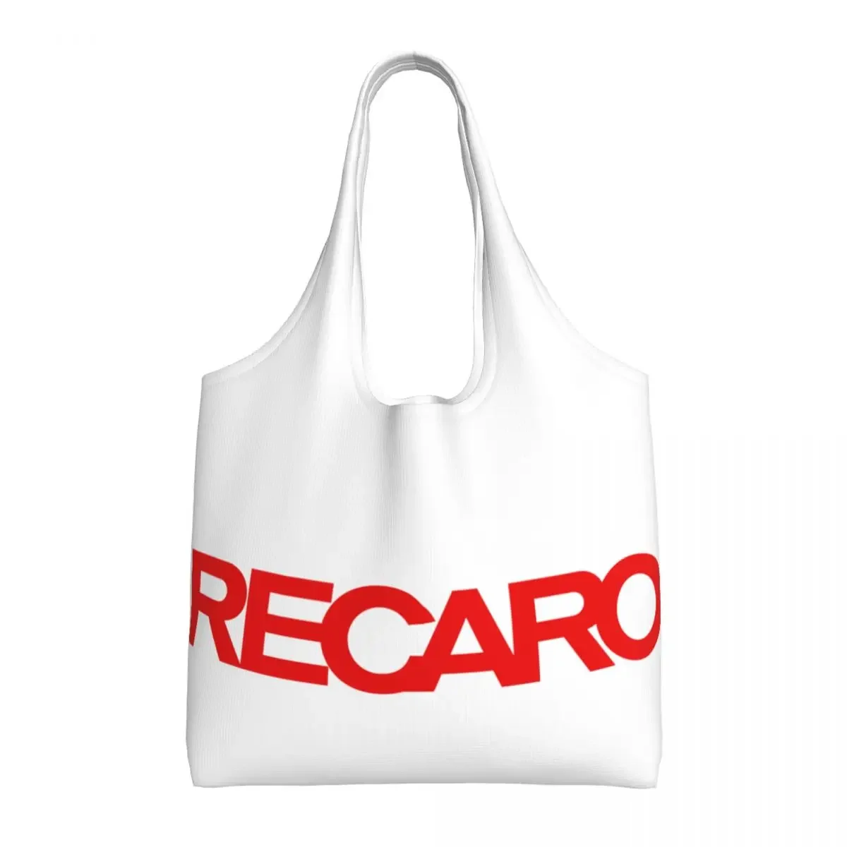 Cute Print Recaros Logo Shopping Tote Bags Reusable Canvas Shoulder Shopper Bag Photography Handbags