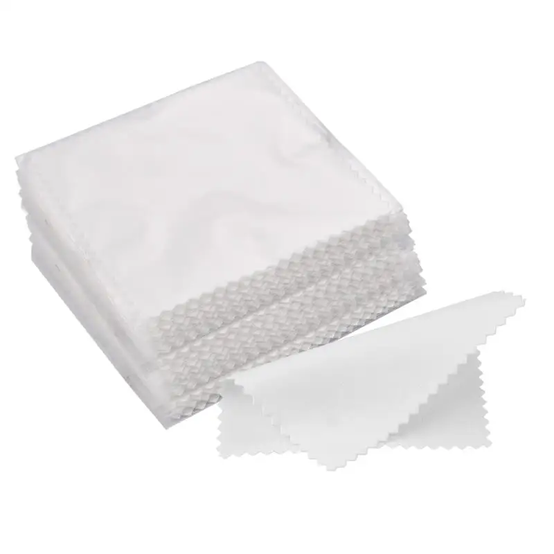 50/10 pcs 8x8cm Silver Polishing Cloth Jewelry Cleaning Anti Tarnish Reusable Soft Wiping Cloth Keep Jewelry Shining Tools