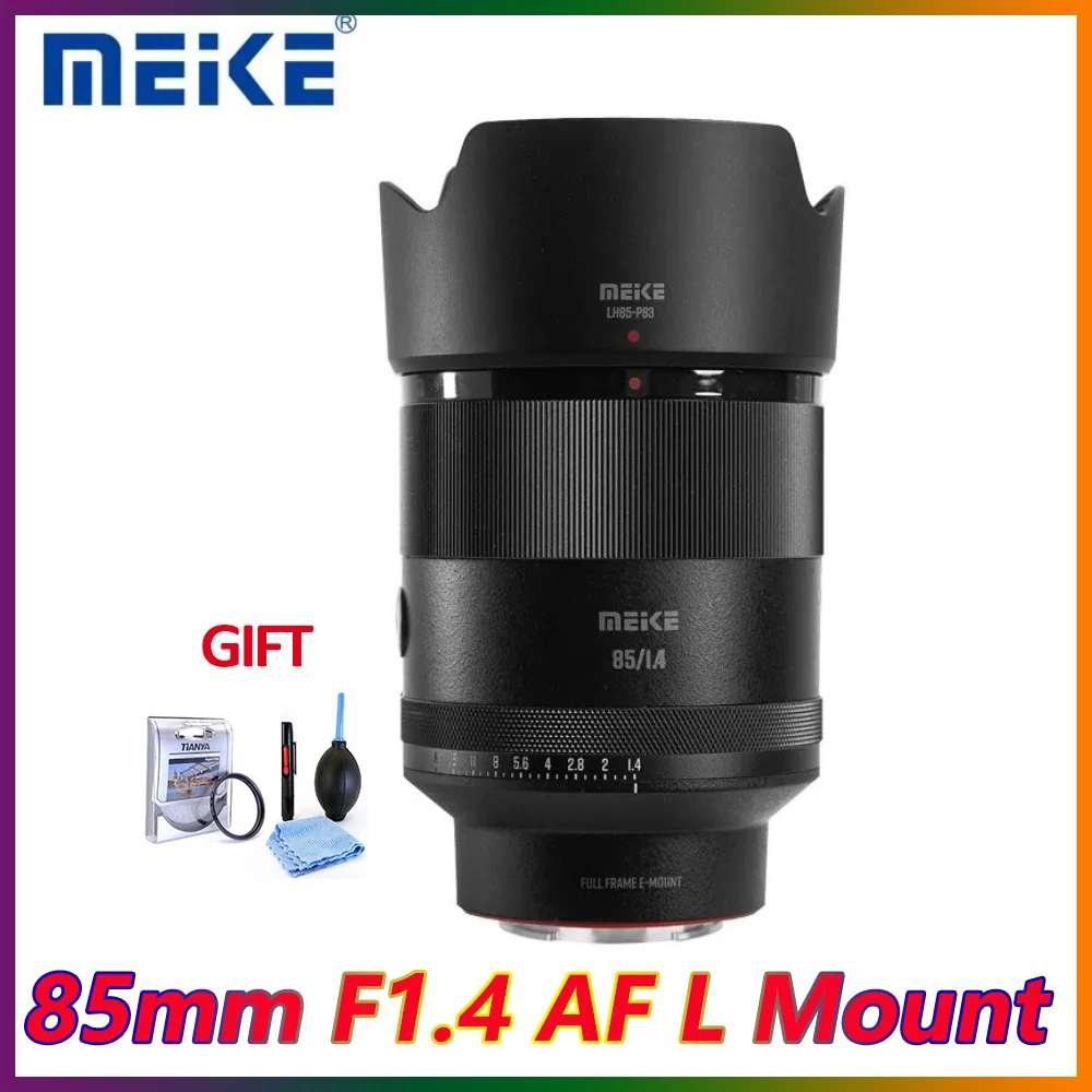 MEKE 85mm F1.4 Auto Focus L Mount Full Frame Fixed Portrait Lens for Panasonic/ Sigma/ Leica Cameras