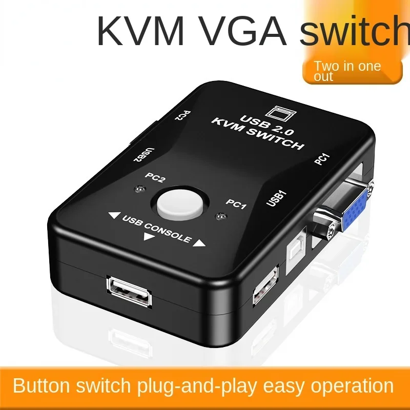 Switch KVM porta vga2: uno per due host, condivisione tastiera e mouse, USB sincrono