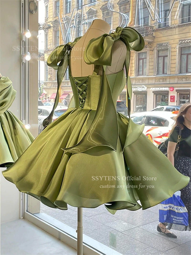 SSYTENS Mini Green Evening Dresses Women Elegant Birthday Party Gowns Customized Short Homecoming Prom Dress Vestidos De Fiesta