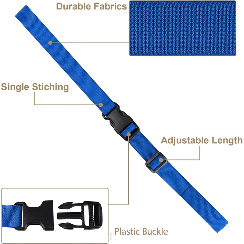 4 pieces of luggage straps (for suitcases) with adjustable buckle