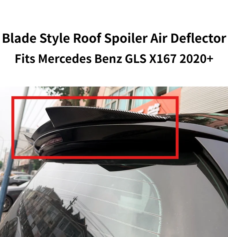 Blade Style Roof Spoiler Fits Mercedes GLS X167 2020+ Rear Roof Wing Air Deflector Sport Exterior Modified Accessories Parts