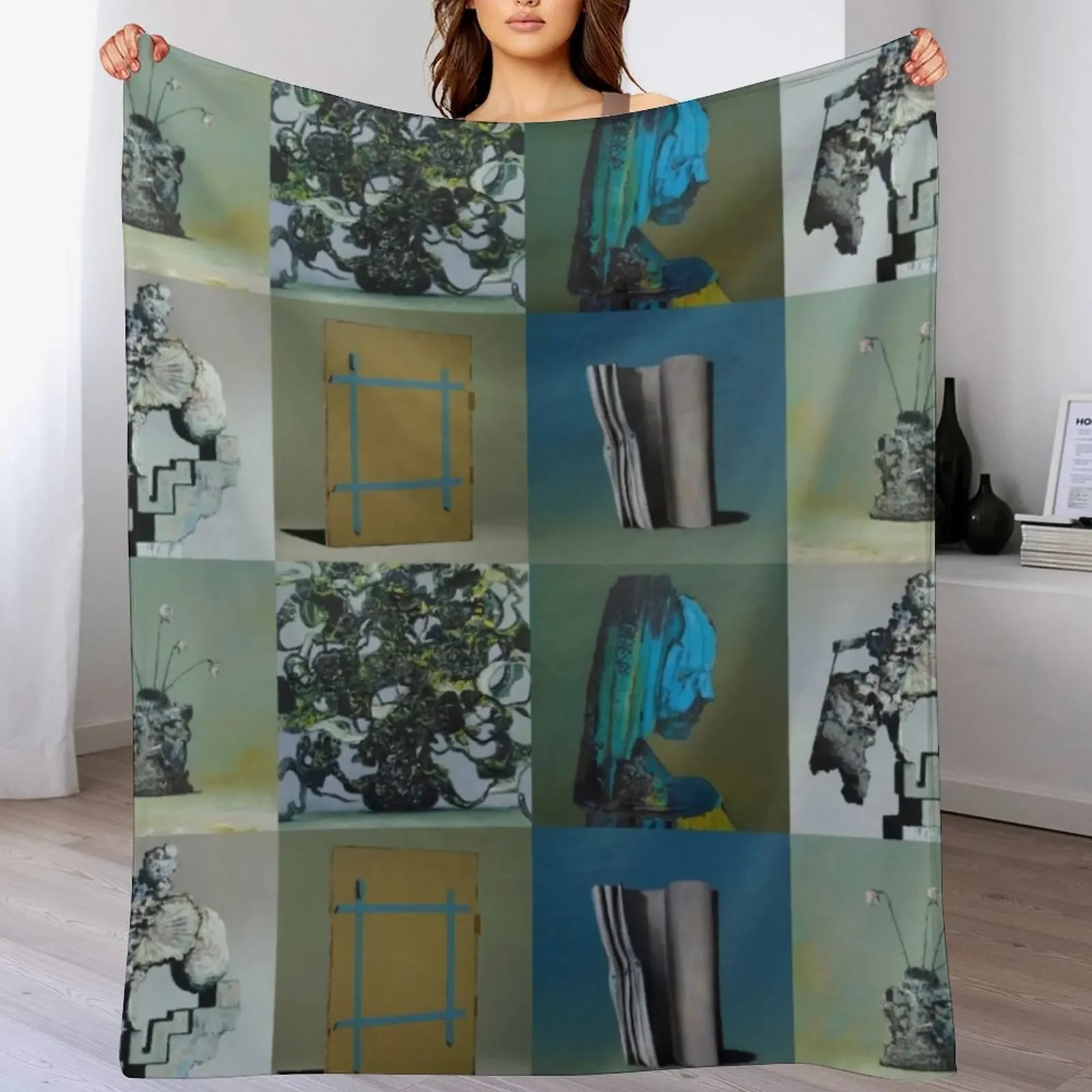 Everywhere at the End of Time by the Caretaker Album Cover Art Collection by Ivan Seal Throw Blanket Camping blanket warm