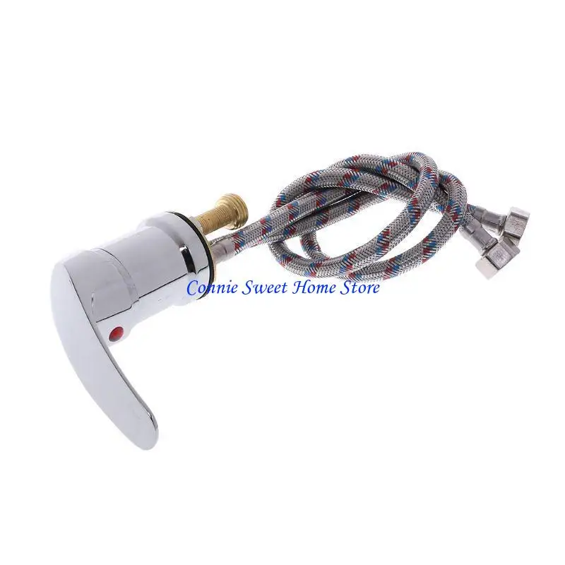 

LXAF 50cm Zinc Alloy Hot & Cold Water Faucet Wash Hair Tap Mixing for Valve Beauty Sa