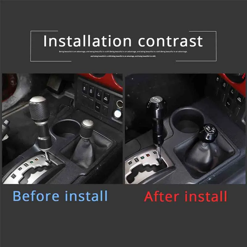 

For Toyota FJ Cruiser 2007-2021 Gear Shift Knob Aluminum Alloy Black Upgrade Replacement Interior Accessories