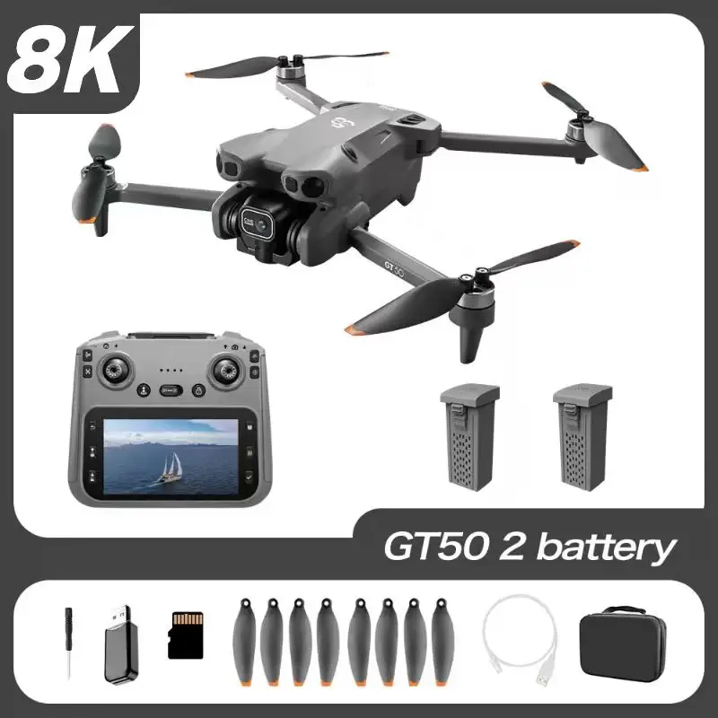 Lenovo GT50 Drone 360 °   Obstakelvermijdende 8K professionele WIFI drone met borstelloze motor, opvouwbaar, speelgoed