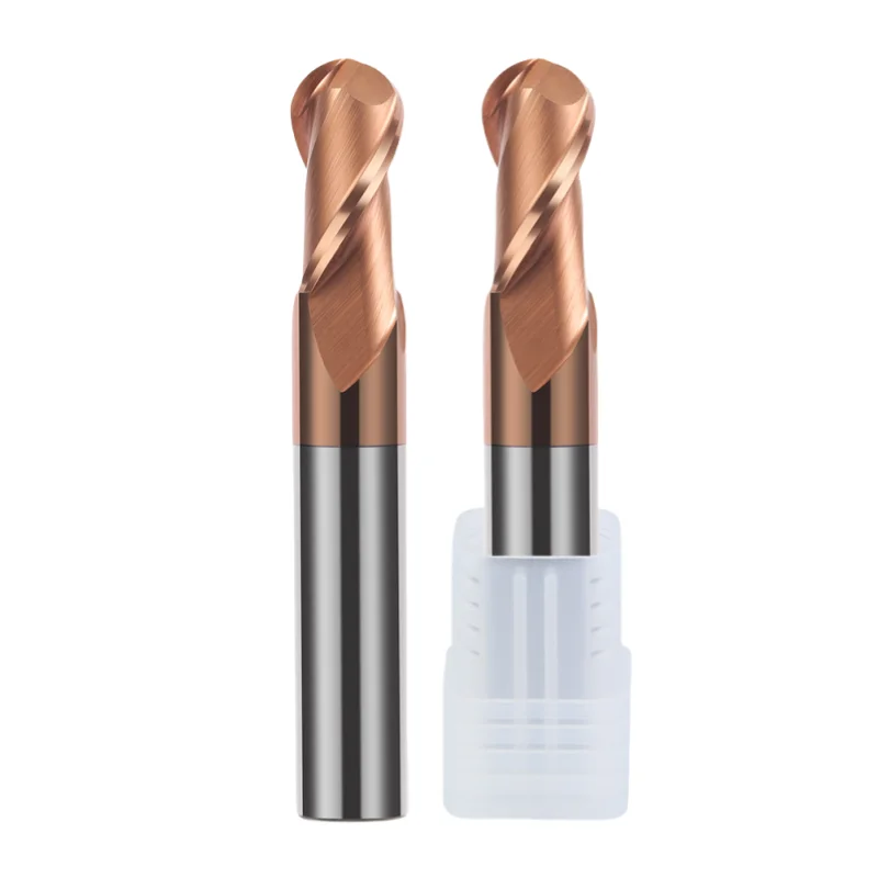 

1pcs 2Flutes Cutting HRC55 1mm 2mm 3mm 4mm 6mm Milling Machining Sprial Milling Cutter Ball Nose End Mills