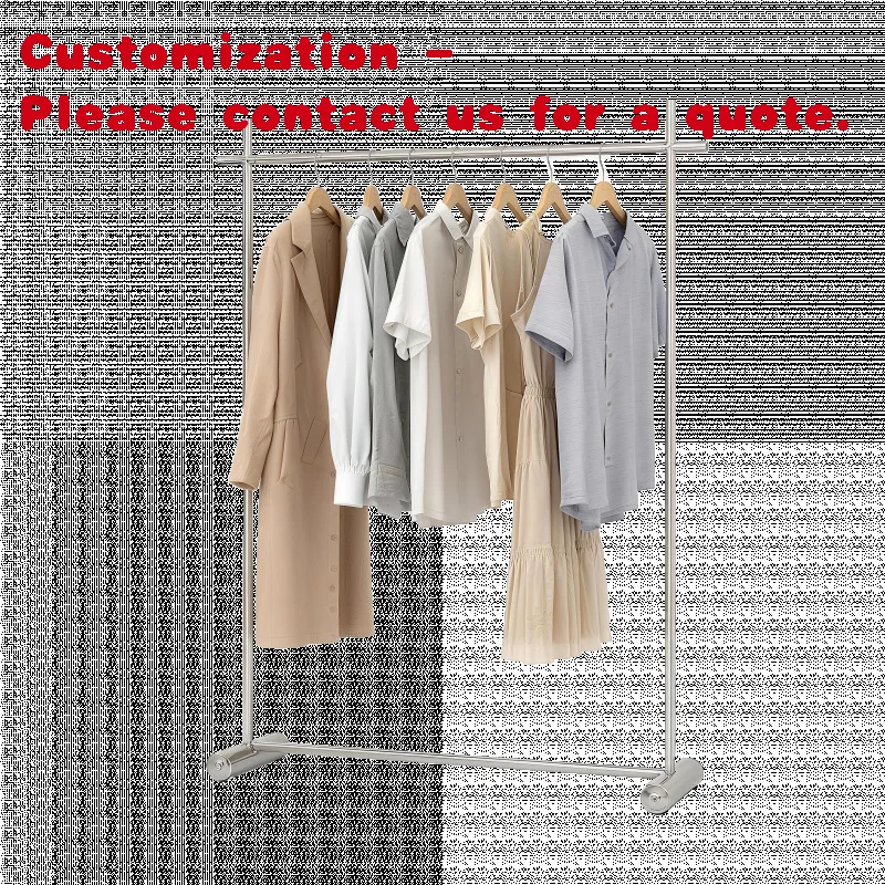 

custom.Clothing Display Stand High-grade Stainless Steel Clothes Coat Hanger Standing Space Saving Clothing Rack Adjustable Disp
