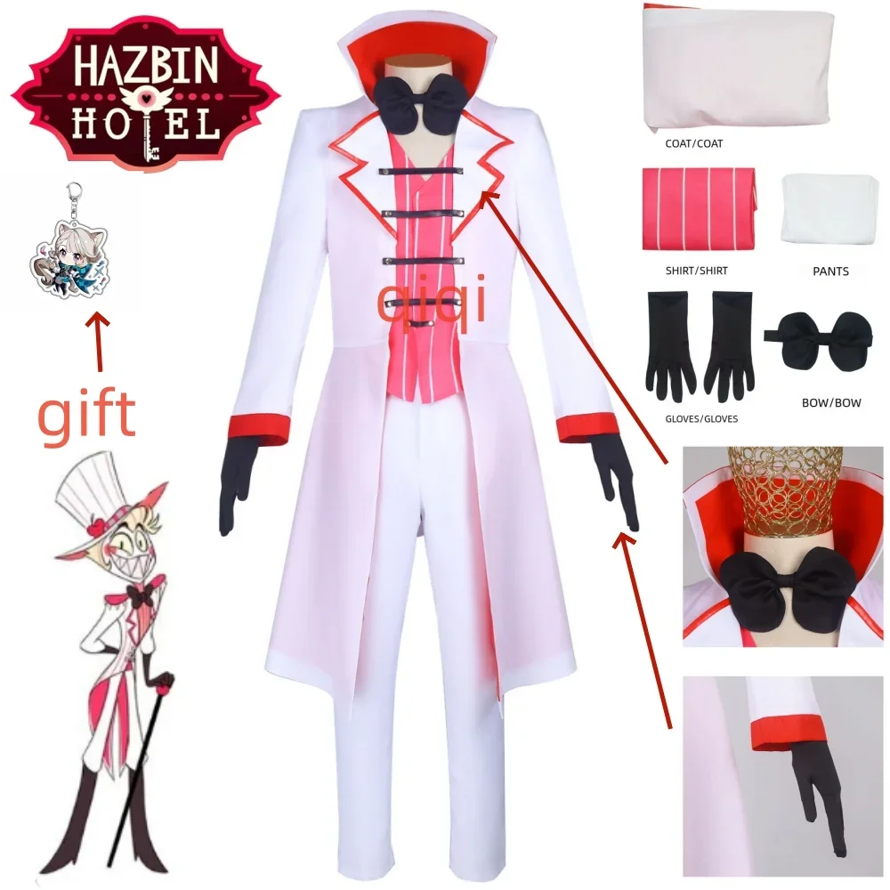 Lucifer Cosplay Fantasia Anime Hotel Morning Star Costume Disguise Men Women Uniform Outfit Halloween Carnival Party Clothes