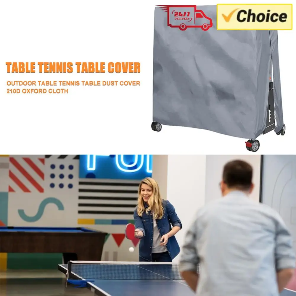 

Чехол для теннисного стола из ткани Оксфорд 210D, водонепроницаемый, с молнией, для защиты от любых погодных условий