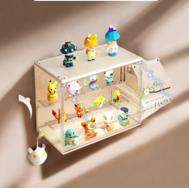 

1 шт. акриловая витрина для коллекционных фигурок и прозрачная витрина, игрушки, эстетический декор комнаты, домашний декор, декор полки ﻿