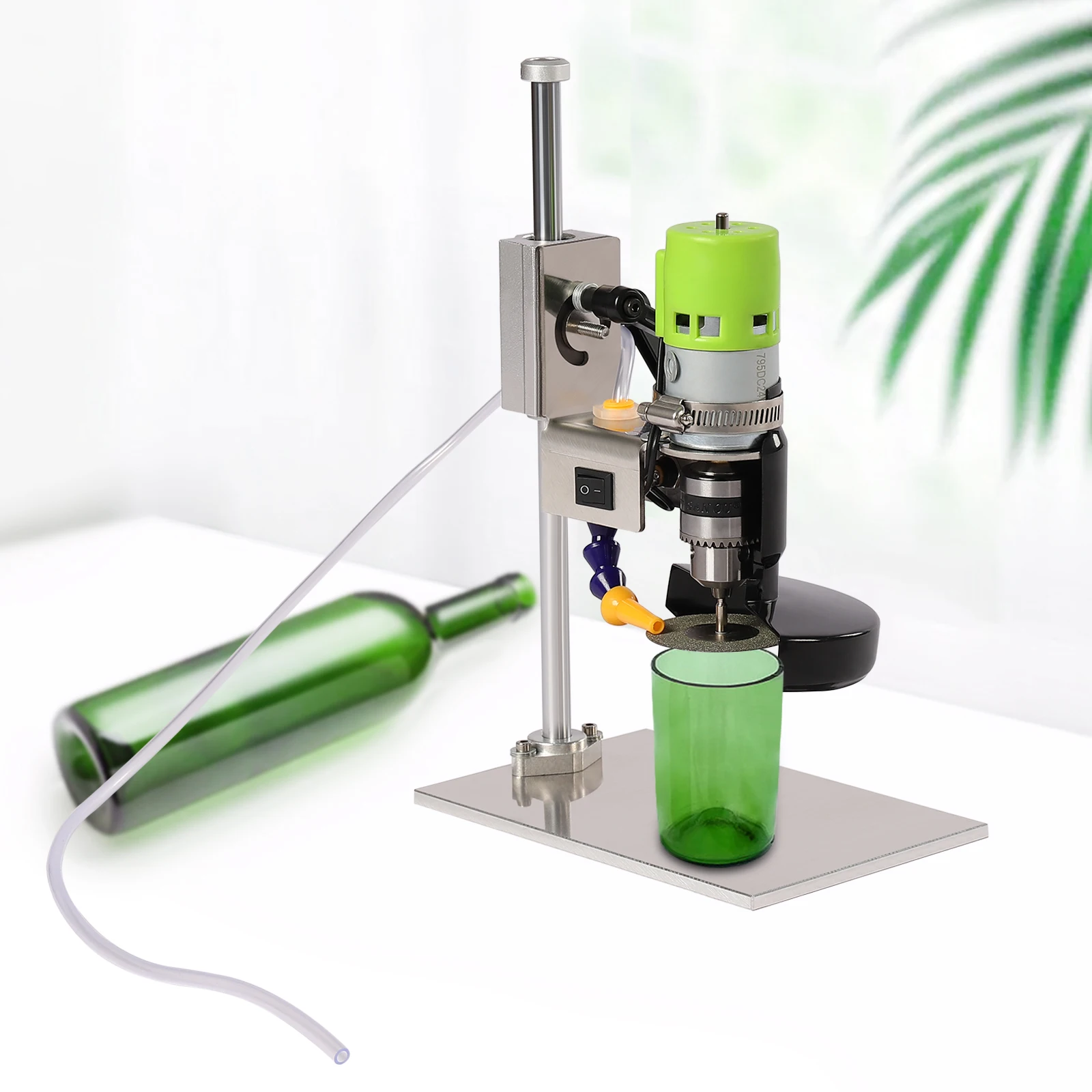 Image of Glasflaschenschneider 150W Elektrisches DIY-Flaschenschneider-Werkzeugset 7-stufig Einstellbar für Runde und Quadratische Glas- und Keramikflaschen