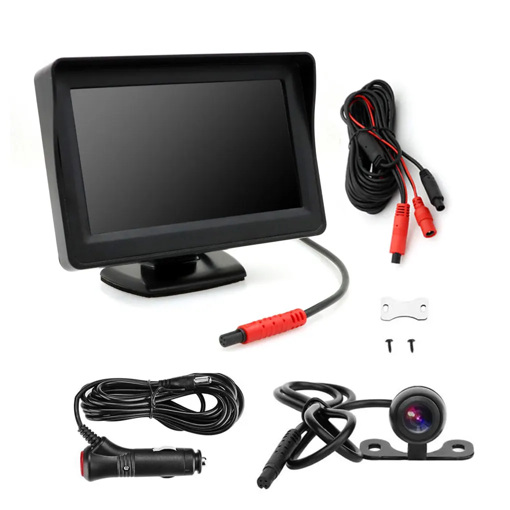 

ABS 4PIN Backup Camera With Monitor Monitor Rear View Camera Car Monitor 4.3Inch Backup Camera