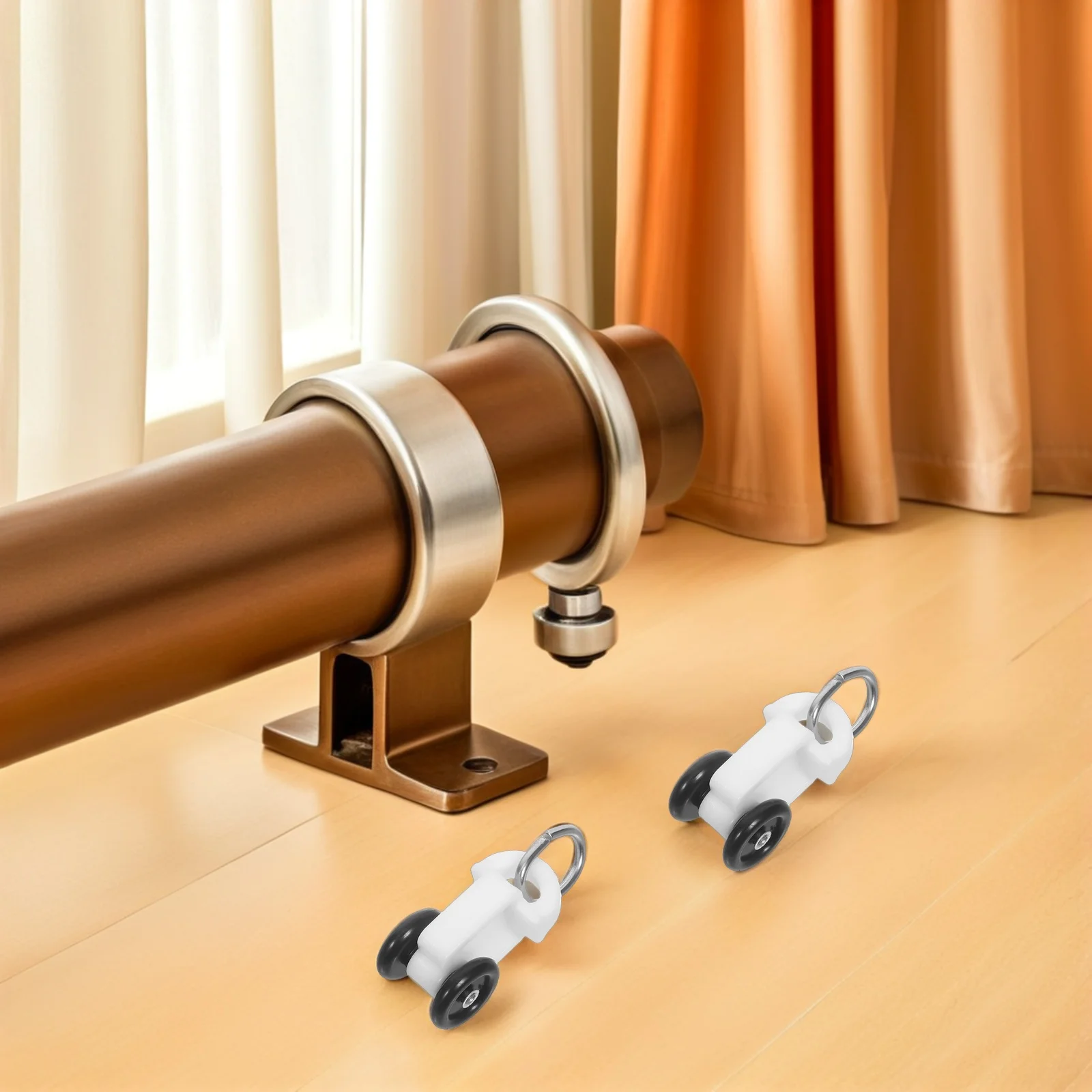 100pcs Silent Curtain Track Rollers Plastic Curtain Rail Gliders For Smooth Drapery Movement Bathroom Window Ceiling Track