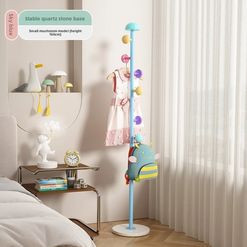Firm Household GoodsChildren's Hanger Floor-to-ceiling Mushroom Clothes Hanger Pole Type Coat Rack Bag Hanger Bracket