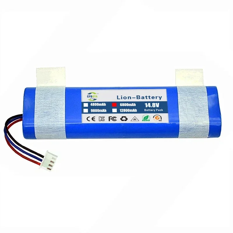 100% new 14.4V 6800mAh Robot Vacuum Cleaner Battery Pack for Ecovacs Deebot Ozmo 900, 901, 905, 930, 937