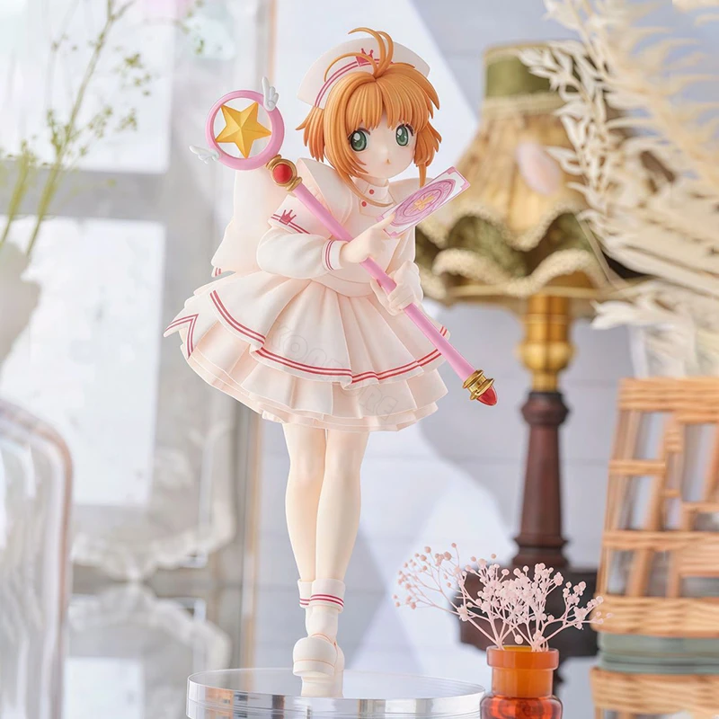 22cm Sakura Cardcaptor Kinomoto enfermera Chica de Anime figura tarjeta Captor Sakura Kerberos figura de acción modelo muñeca juguetes regalos