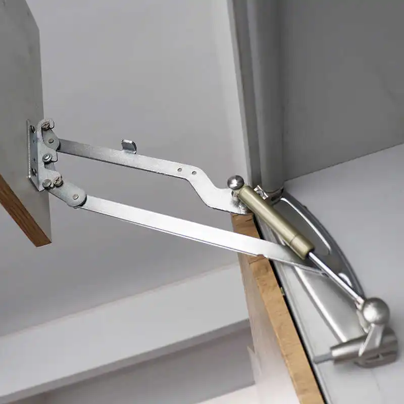Upturn panning door cabinet hidden door console cabinet door support