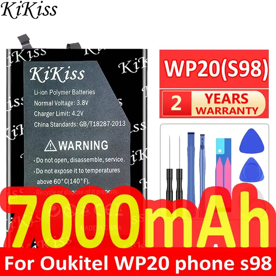 

Аккумулятор для мобильного телефона 7000 мАч WP20 S98, долговечный, для Oukitel WP20 Phone S98