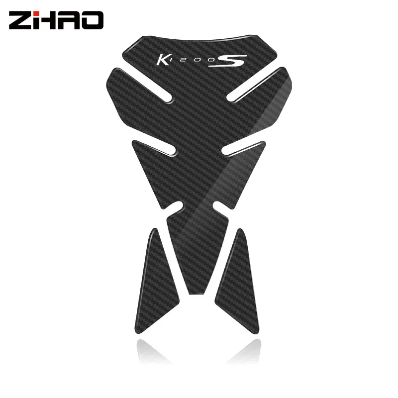 3D Carbon Fiber Motorcycle Fuel Tank Pad Cover Protector Decal Stickers For BMW K1200S K 1200S