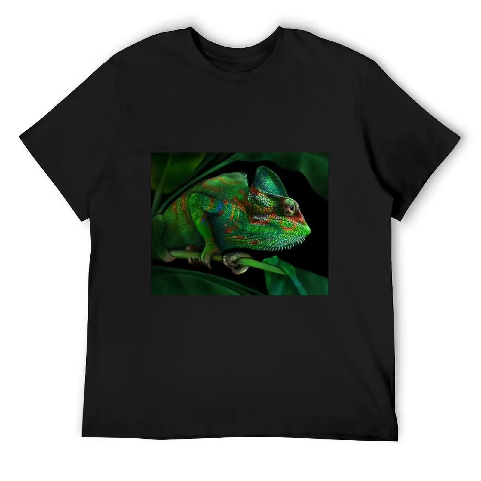 Chameleon T-Shirt summer shirt anime customizeds sports fans shirts graphic tee men