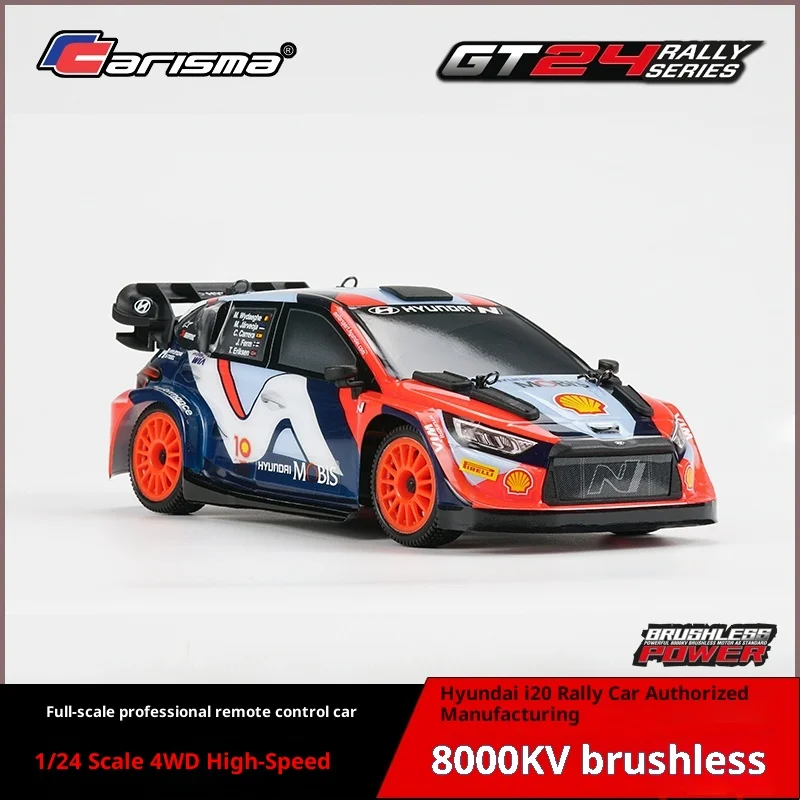 Carisma 1/24 carro de controle remoto profissional de alta velocidade com tração nas quatro rodas carro de simulação modelo de carro RC modelo de carro de tensão