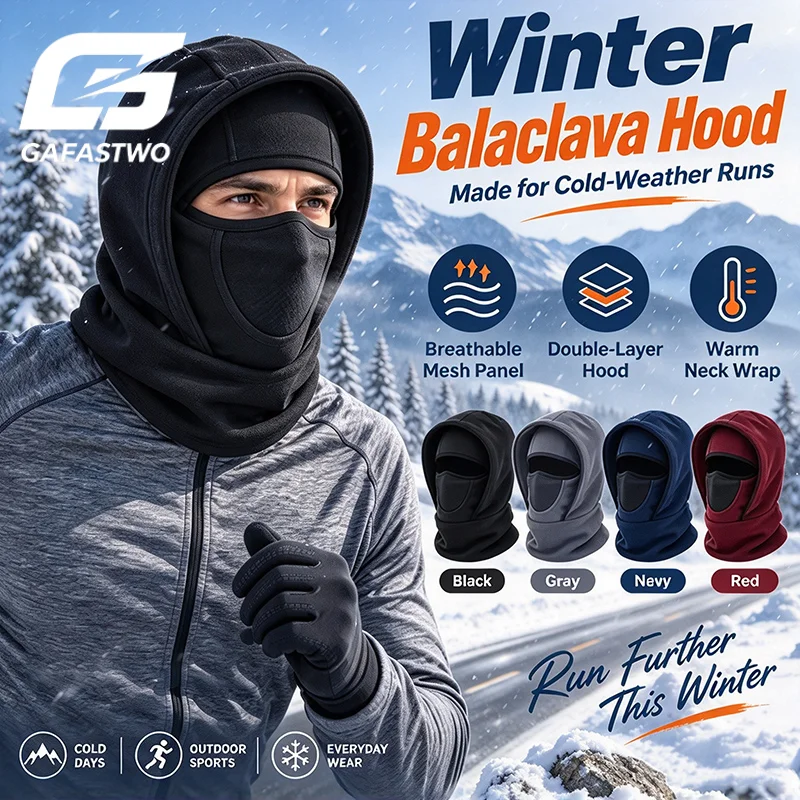 Winter Thick Hat Balaclava Cold-Resistant Thermal Cold Weather Face Neck Cover Unisex Multifunctional Cycling Hiking Head Cover
