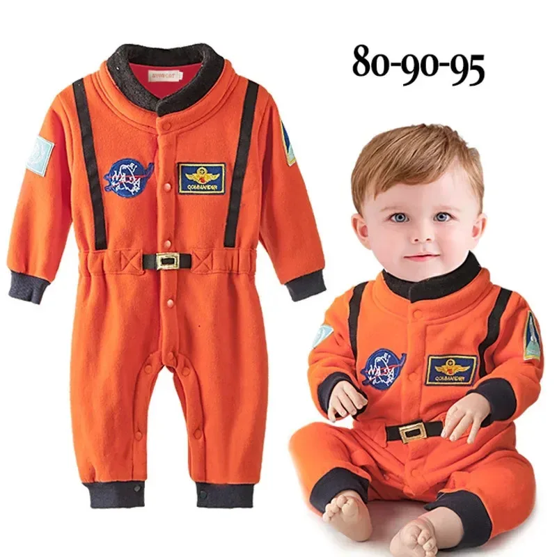 Baby Astronaut Costume Space Suit Rompers Halloween Birthday Party Jumpsuit Outfit for Baby Boys Toddler 0-24M-3T