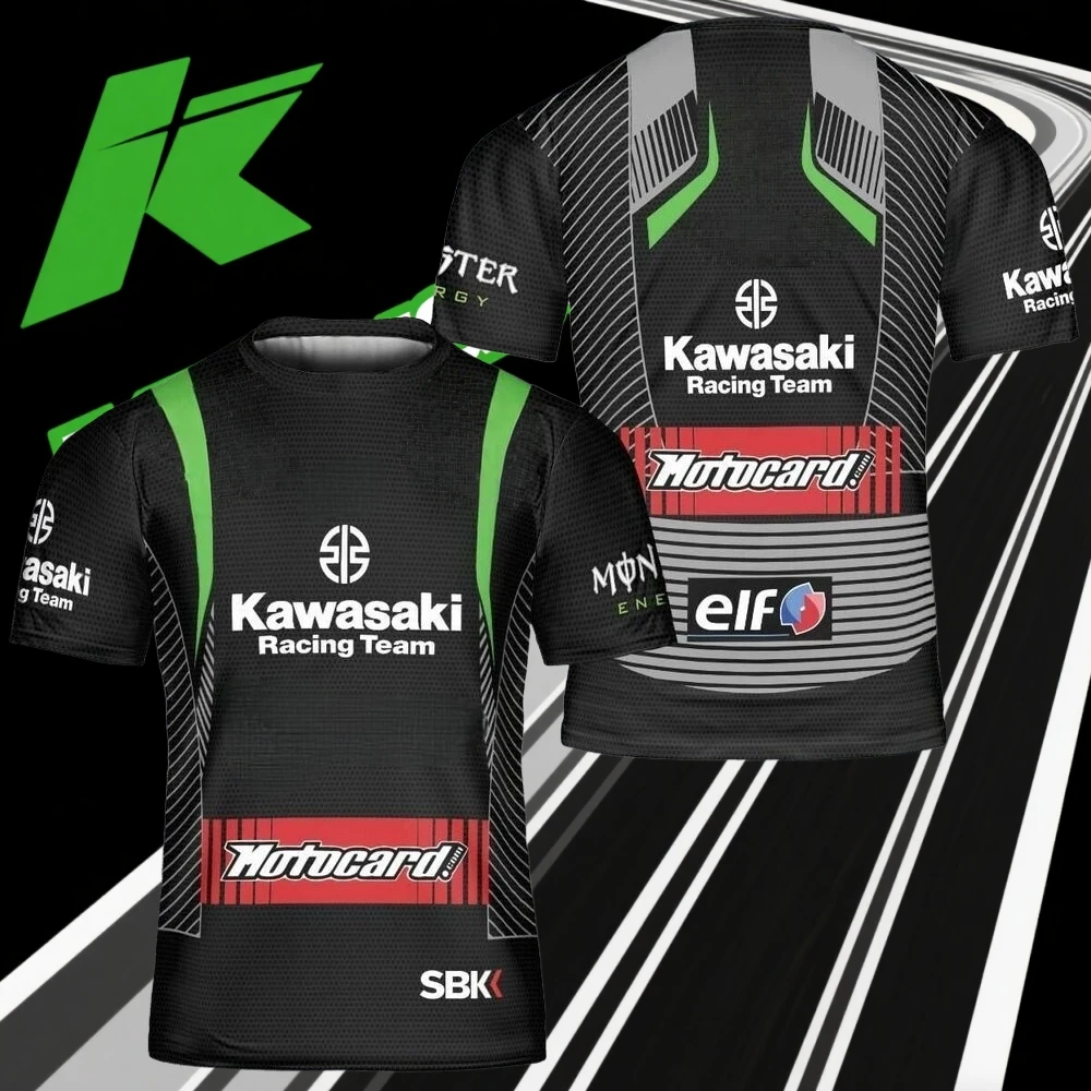

Kawasaki, новая бестселлерная мужская быстросохнущая футболка, высококачественный мотоциклетный роскошный брендовый удобный повседневный топ с короткими рукавами