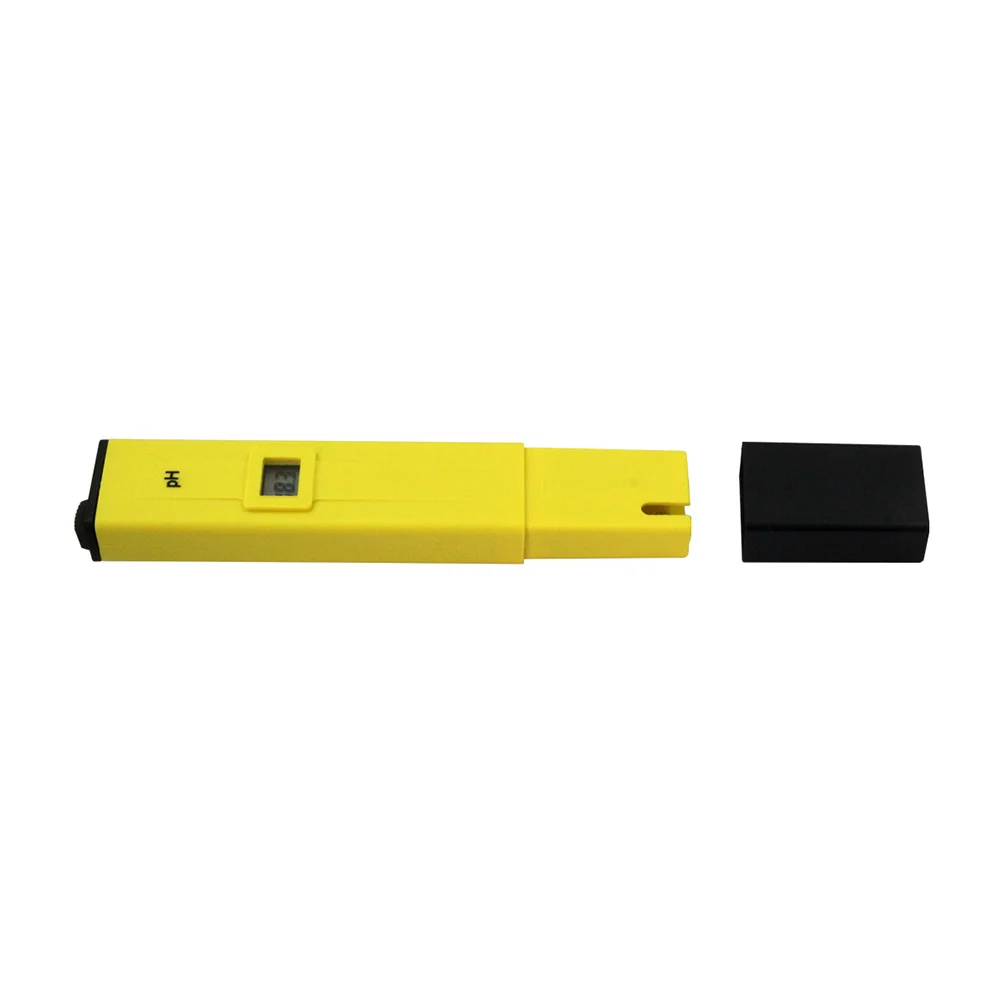 

Digital PH Meter Tester Yellow Plastic Metal 15x3cm Accurate Durable PH Testing Pen for Water Aquarium Wine Pool Measurement