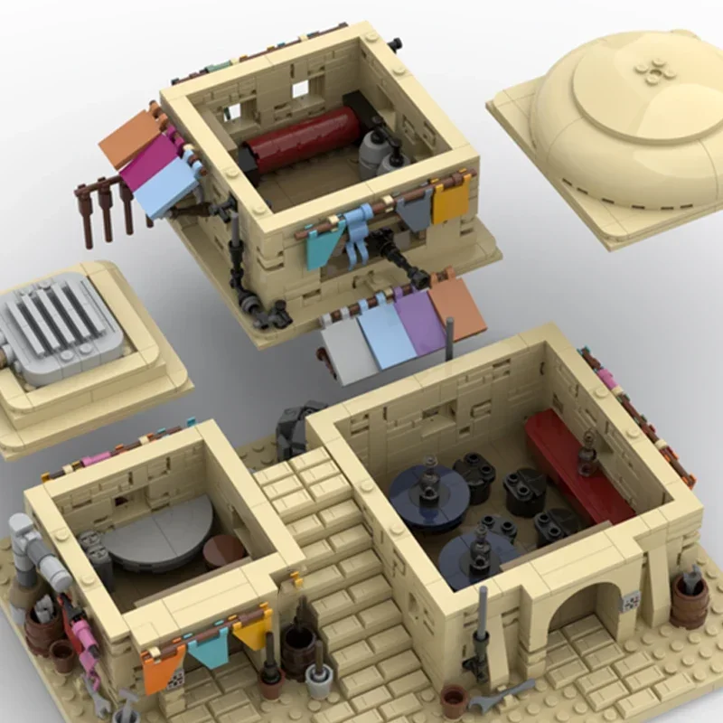 Star Movie Modello Moc Mattoni da costruzione Desert House Versione colorata Tecnologia Blocchi modulari Regalo Giocattolo di Natale Set fai da te Assemblaggio