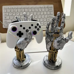 1pc Cyberpunk 3D Printed Game Controller Stand - Multifunctional Desktop Organizer, Suitable for Game Controllers and Mobile