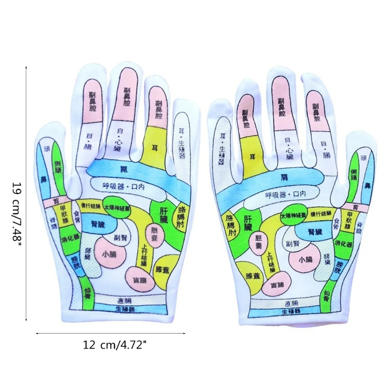 Luvas acupressão para reflexologia manual Luvas massagem doméstica reutilizáveis