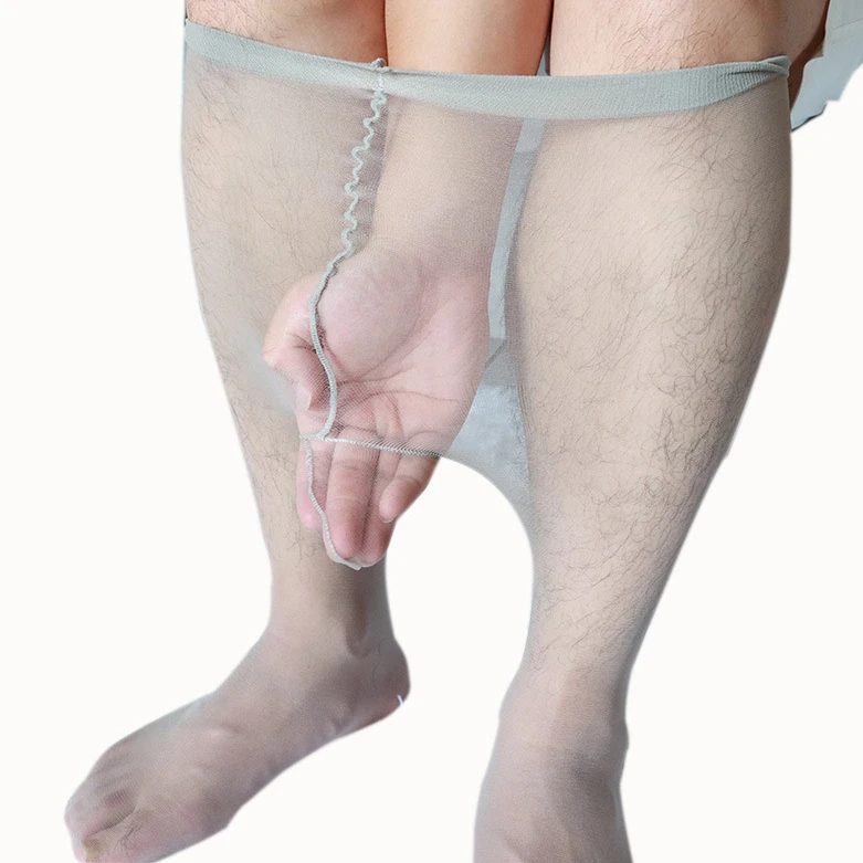 

Fetish Bodystockings Sissy Clothes One-line Crotch JJ-cover Ultra Thin Tights Men's Transparent Underwear Male Sheer Socks