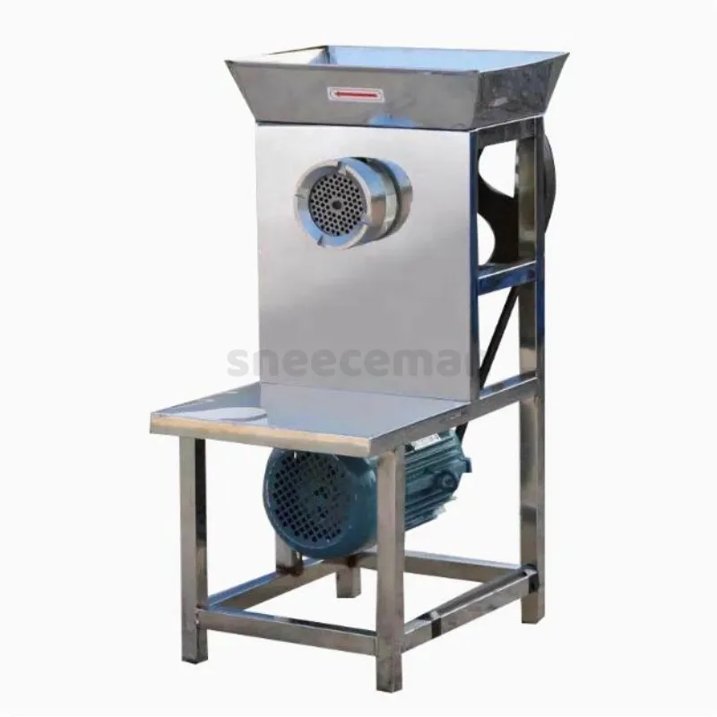 مفرمة اللحم الكهربائية التجارية من الفولاذ المقاوم للصدأ صانع السجق مطحنة الطعام مع منتج أغذية السجق القطاعة المروحية