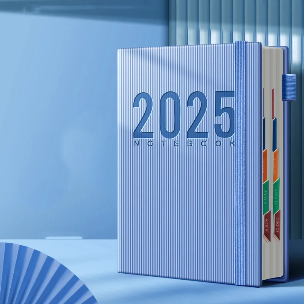 12 شهر 2025 جدول مخطط المفكرة رشاقته ورقة محكم بولي PU 365 يوما المفكرة إدارة الوقت المحمولة a5 مذكرات المفكرة