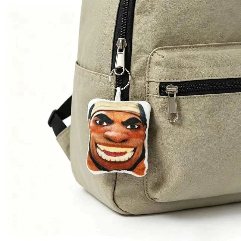 1-4PCS 10cm Funny Keychain Pressing Can Make Sound Overwatch 2 Hero Maugaloa Malosi Mauga‌ Pendent Bag Decor view 6