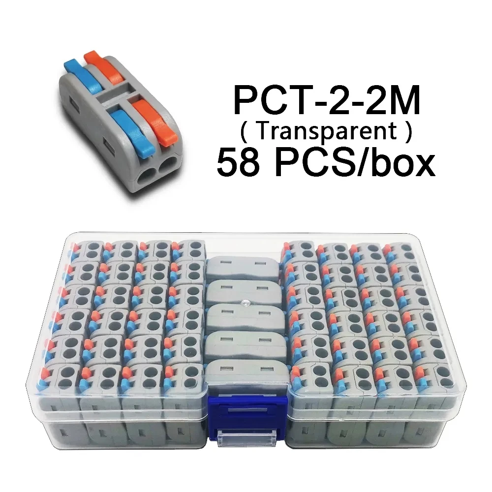 Mini Fast Boxed Wire Connector 2-2M DF-42/62 Compact Conductor Spring Wiring Connector Conductor Push-in Terminal Block