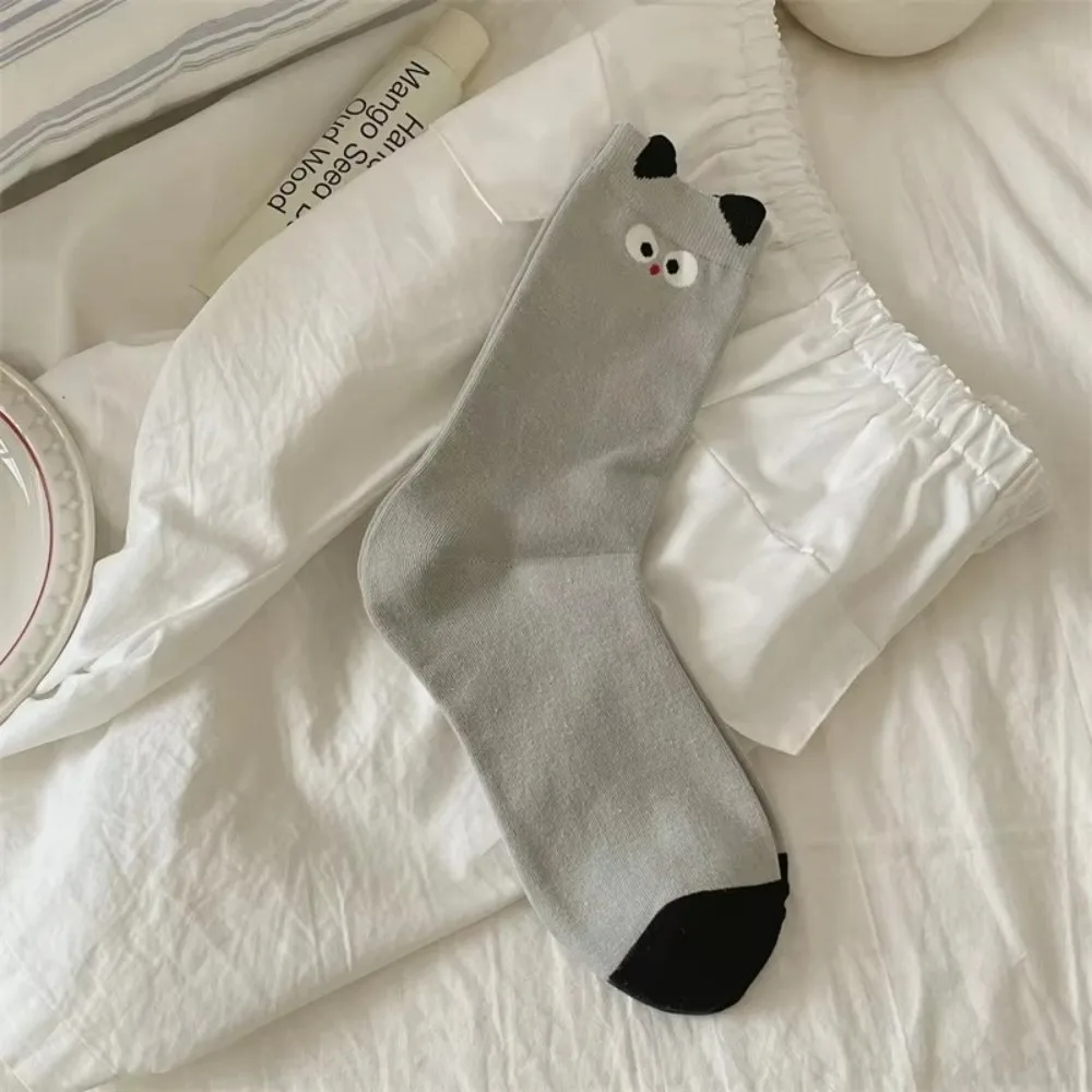 

Casual Cotton Women Socks Cartoon Comfortable Striped Socks Breathable Long Socks